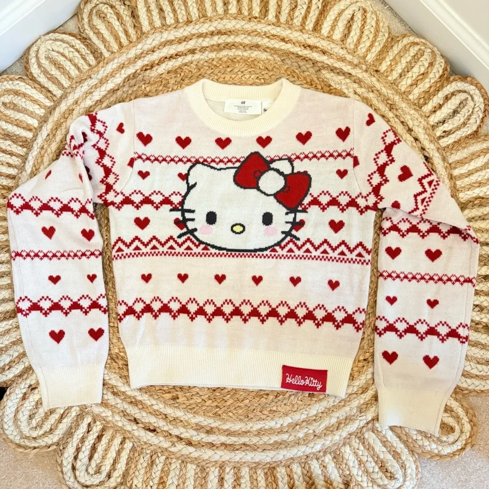 H&M Hello Kitty Heart Knit Sweater